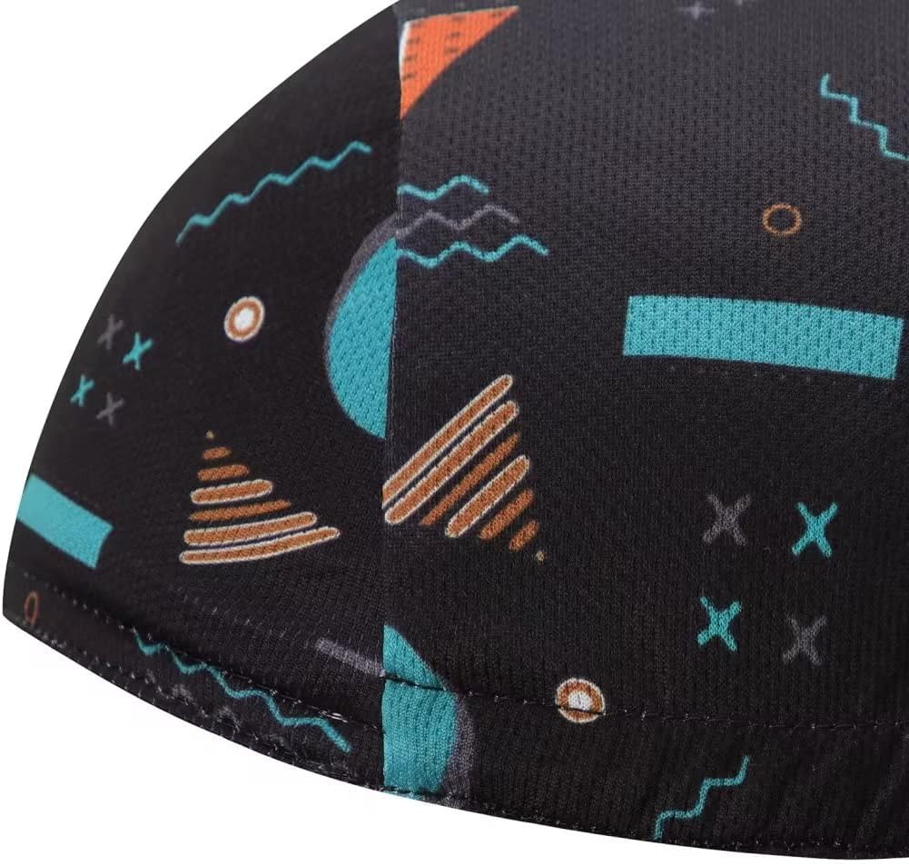 Multicolor Cycling Cap - Polyester Cycling Hat-Under Helmet - Cycling Helmet Liner Breathable&Sweat Uptake