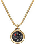 Engraved Compass Necklace, Navigation Compass Necklace