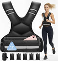 Adjustable Weighted Vest for Men and Women,4-10lb Variable Body Weight Vest for Home Workouts, Running, Rucking, HIIT & Strength Training, Removable Ironsand Weights, Reflective & Pockets