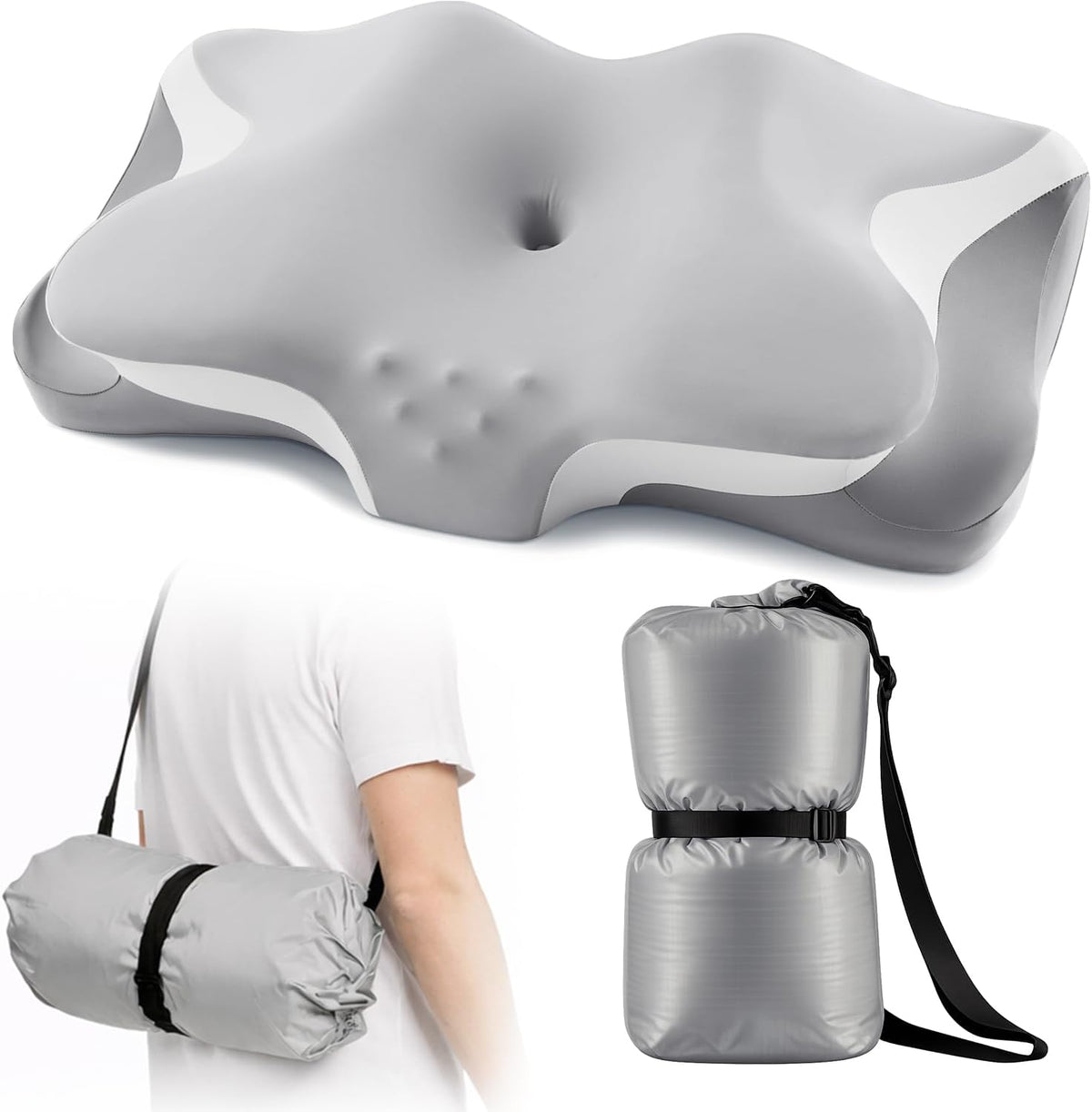Cervical Pillow for Neck Pain, Ergonomic Memory Foam Contour Pillow