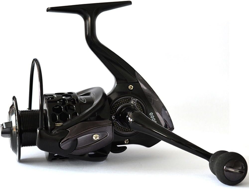 Fishdrops Spinning Fishing Reels 12+1BB Ultra Lightweight Carved Aluminum Spool Reels Affordable Smooth Spinning Reels