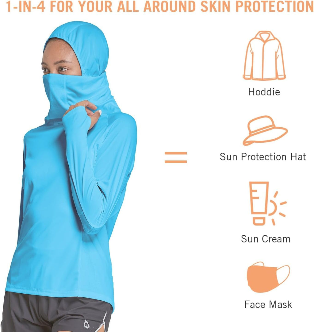 baleaf Women's SPF Shirts Long Sleeve Shirts UPF 50+ Hoodie Rash Guard