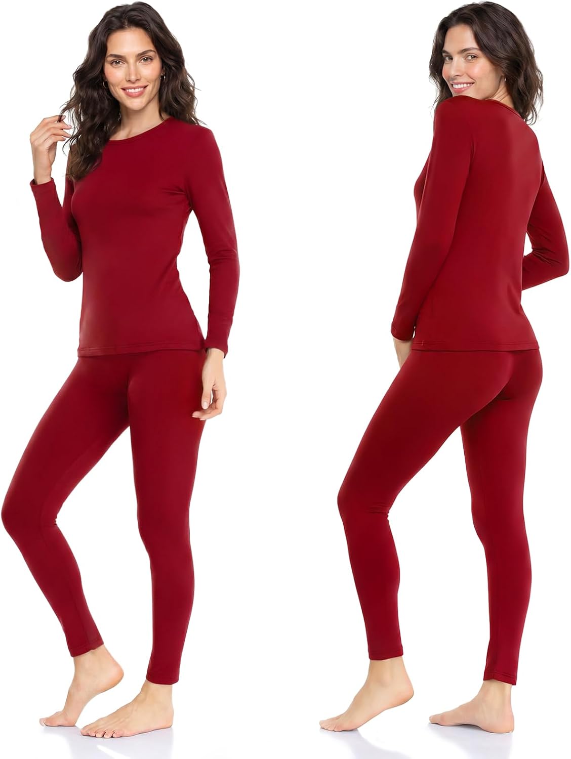 Thermal Underwear for Women Long Johns Set Fleece Lined Winter Cold Weather
