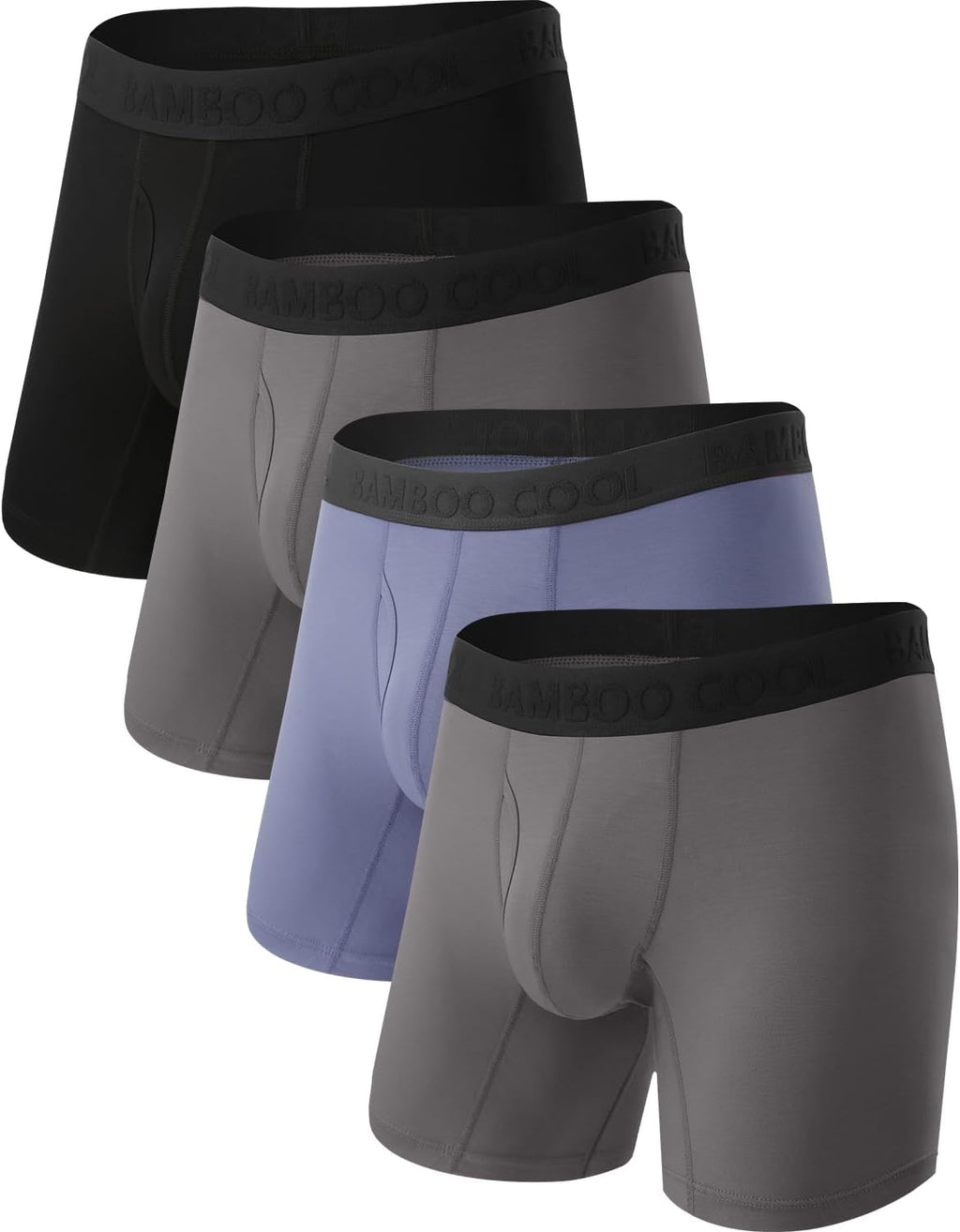BAMBOO COOL Men's Cooling Underwear Ultra Soft Breathable Boxer Briefs Pack