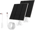 Solar Panels for Camera Outdoor Wireless (New Generation) 5W 5V Solar Panel Charger with USB-C&Plug for Spotlight Cam Plus&Stick Up Cam Pro.Waterproof IP65 360°Adjustable 10FT Cable (White, 2)