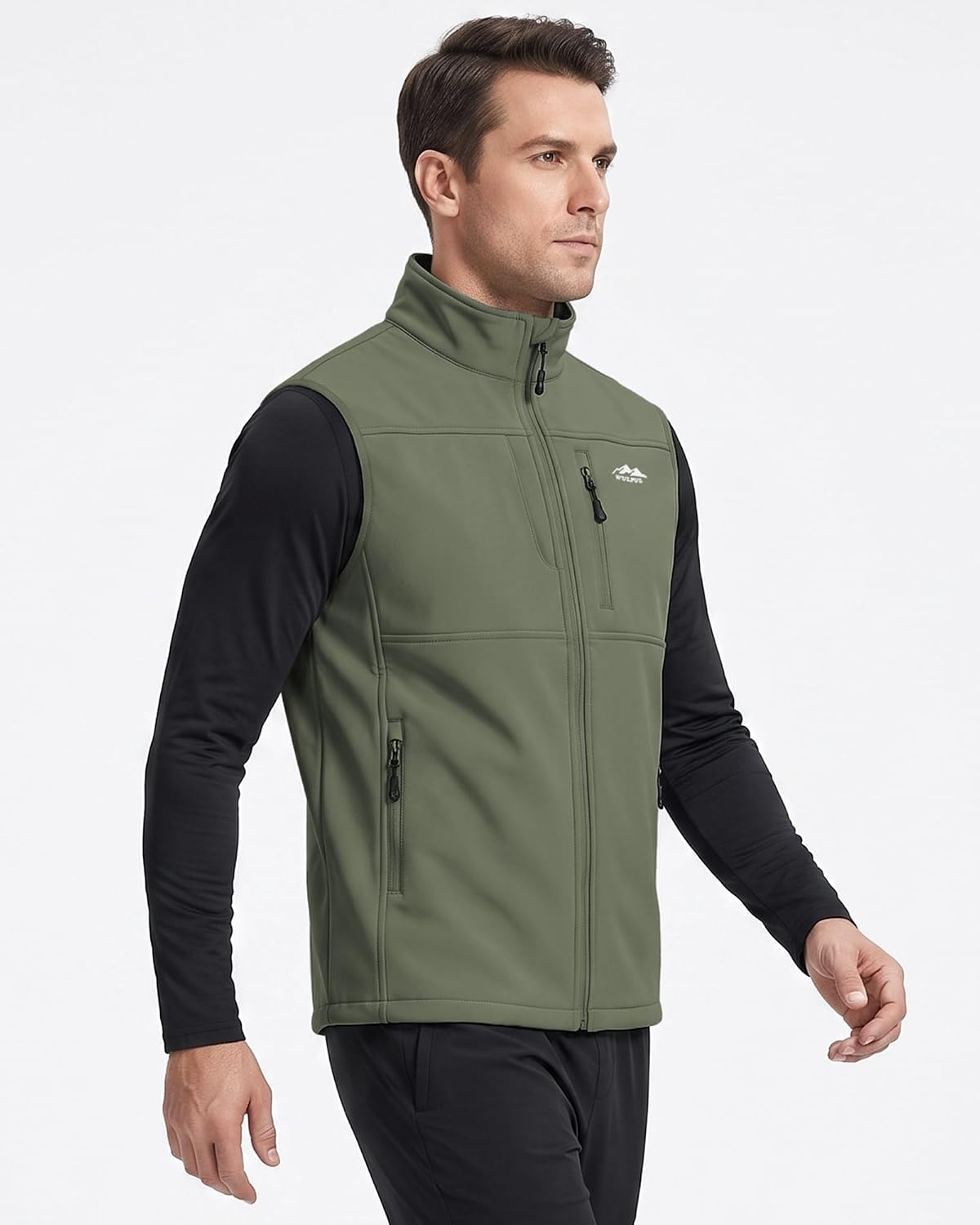 WULFUL Men's Golf Vest Windproof Lightweight Outerwear Sleeveless Jacket