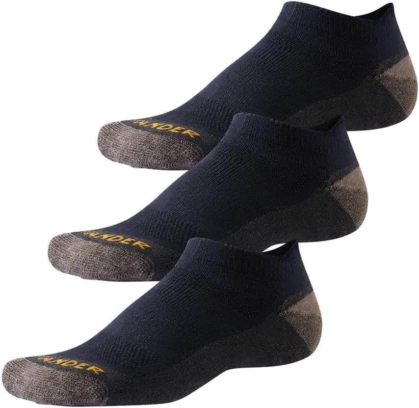 WANDER Merino Wool Ankle Running Hiking Socks Lightweight No Show 3 Pairs