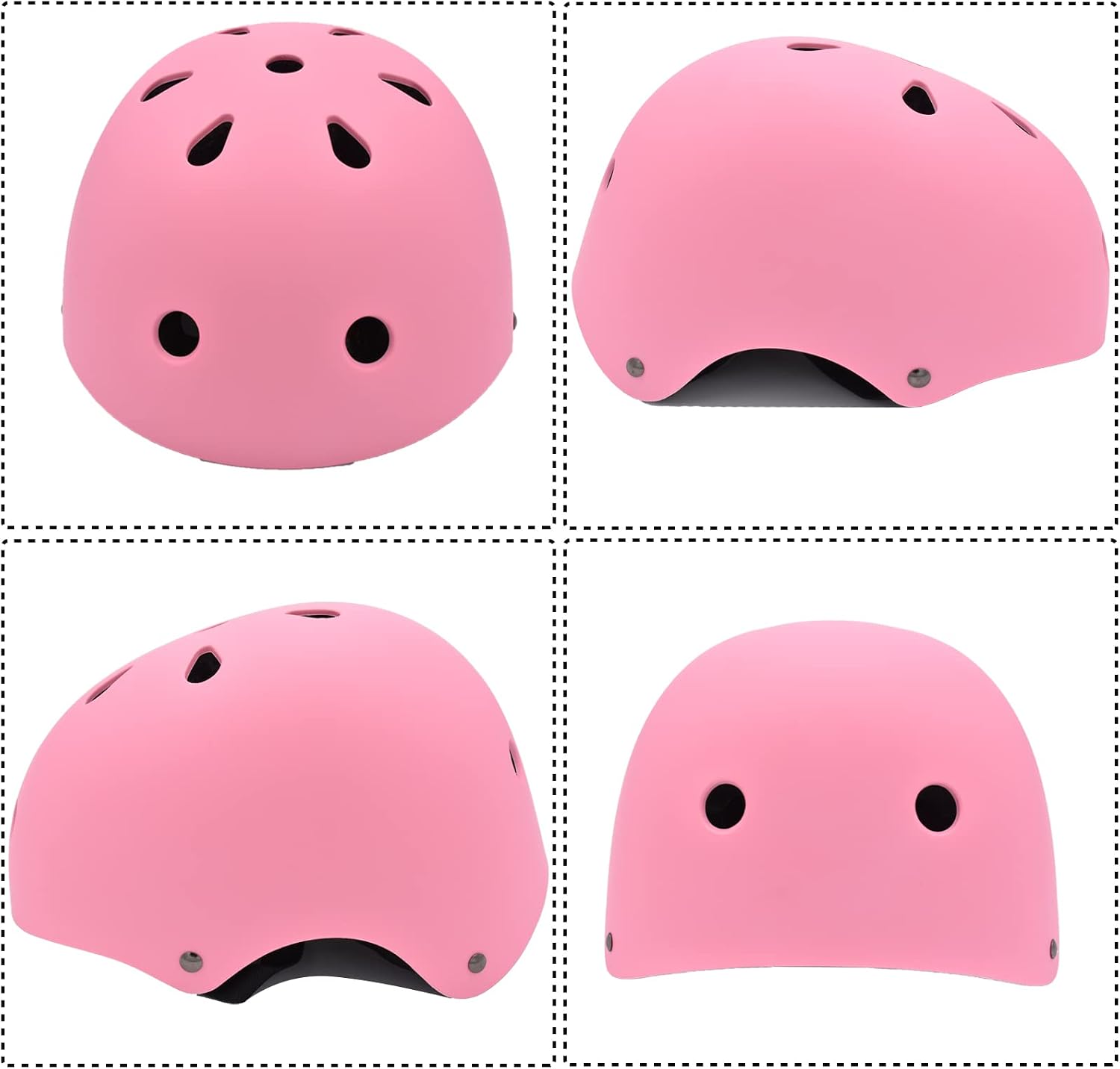 Kids Helmet Set with Knee Pads Elbow Pads Wrist Guards,Adjustable Helmet for Toddler Kids&Youth,3~14yrs Girl Boy Kids Protective Gear Set for Roller Skate Scooter Inline skatings Longboard