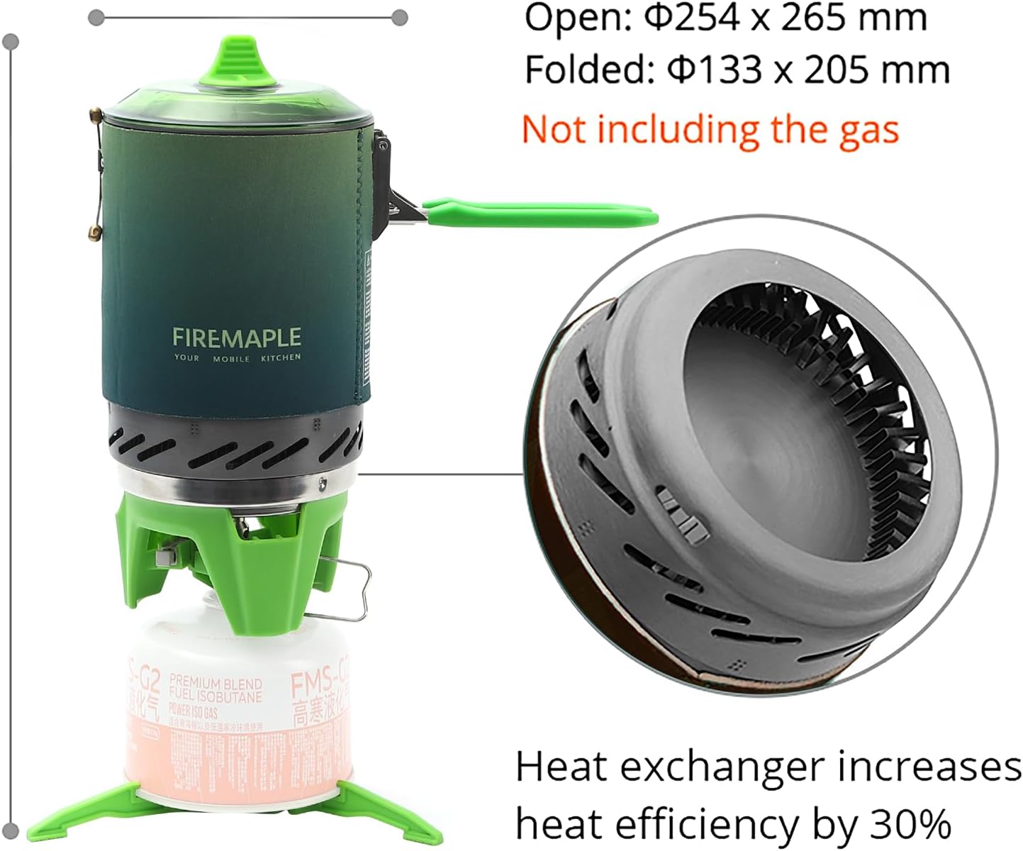 Fire-Maple Fixed Star X2 Backpacking Camping Stove System, Green Ombre