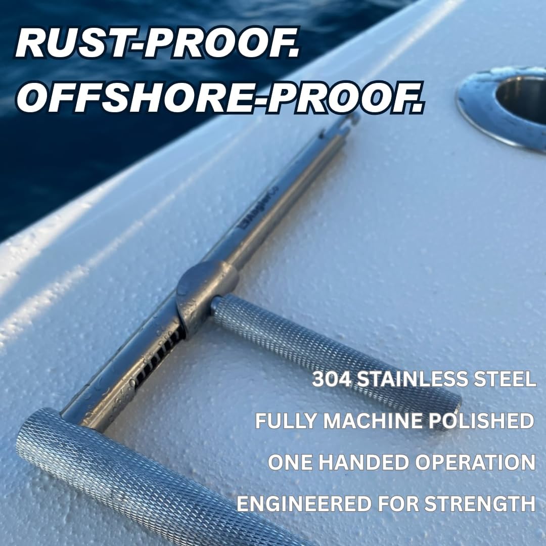 Classic Dehooker – 13.5" Stainless Steel Fish Hook Remover Tool for Saltwater & Freshwater – Heavy-Duty Fishing Extractor with Non-Slip Grip