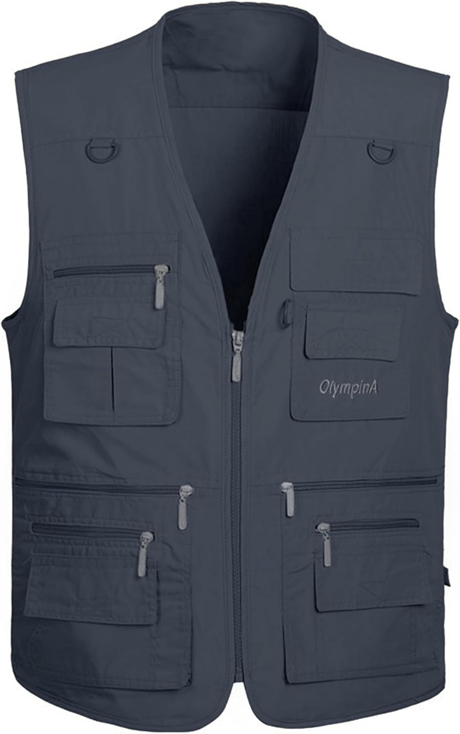 Lentta Men's Fishing Vest Summer Outdoor Lightweight Work Photo Vest 16 Pockets