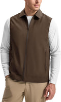 Rdruko Men's Golf Vest Lightweight Summer Casual Zip Windbreaker
