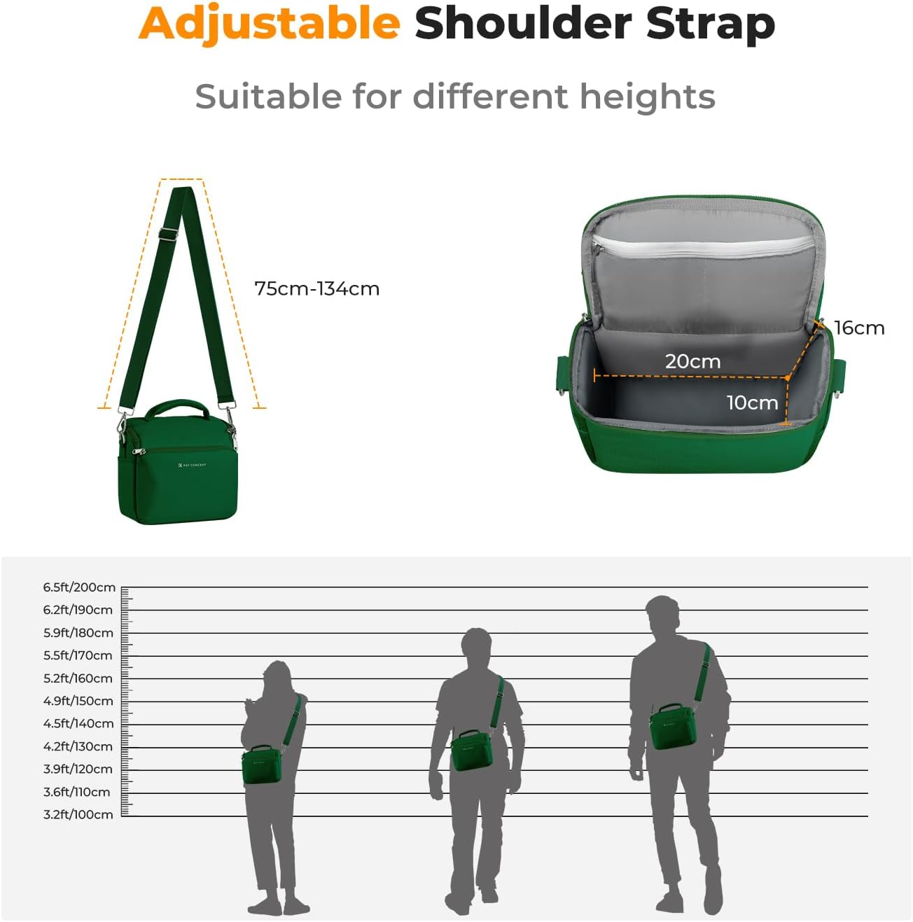K&F CONCEPT Camera Sling Bag Small Crossbody Case