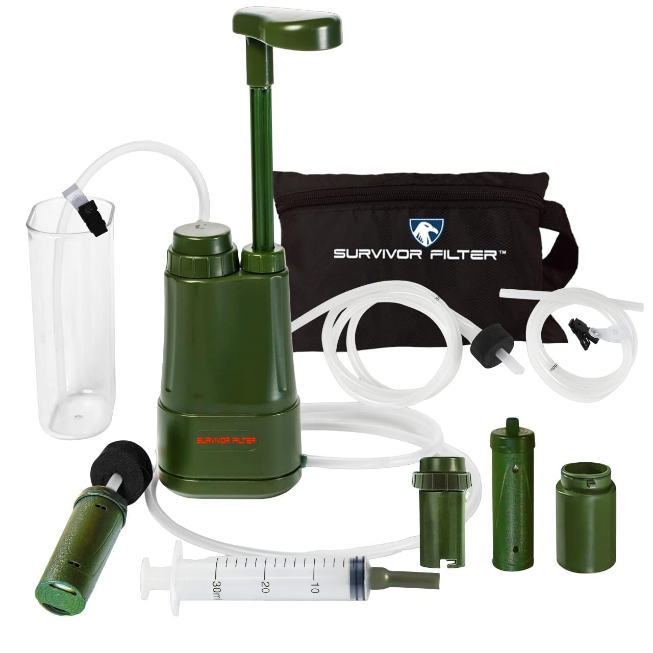 Survivor Filter PRO Extender Kit, Water Purifier Pump with Extra Filter Set
