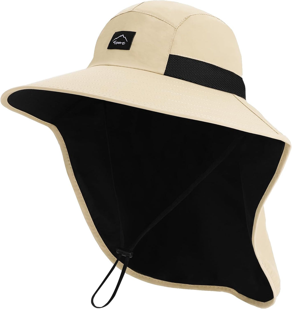 Rosoz Outdoor Sun Hat for Men Women, UPF 50+Fishing Hat with Neck Flap