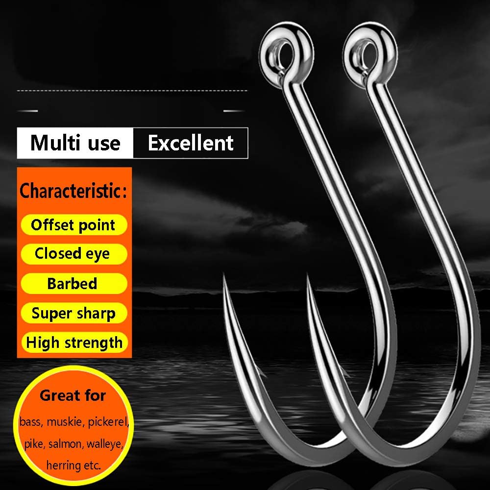Dyxssm 150pcs/lot Circle Fishing Hooks Extra Strength Octopus Barb Fishing Hook with Offset Ponit