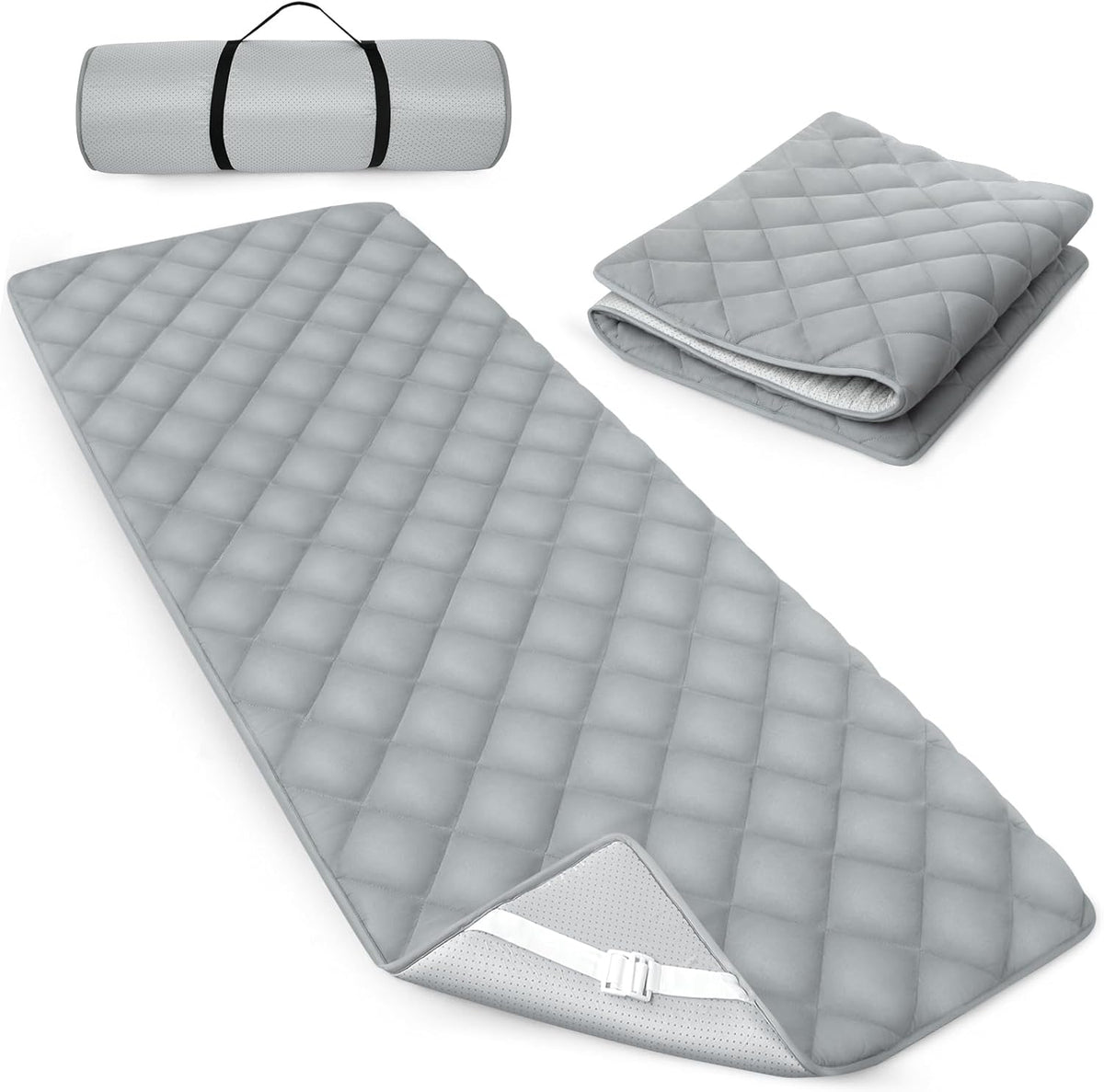Quilted Foam Mattress Topper Pad, Non-Slip Super Soft Comfortable 75"x30", Cool Sleeping Pad for Camp Cot/RV Bunk/Narrow Twin Beds