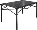 MOUNTAIN SUMMIT GEAR Heavy-Duty Roll-Top Table for Camping (Large) - Portable Aluminum-Top Folding Table with Steel Frame by Caddis Sports