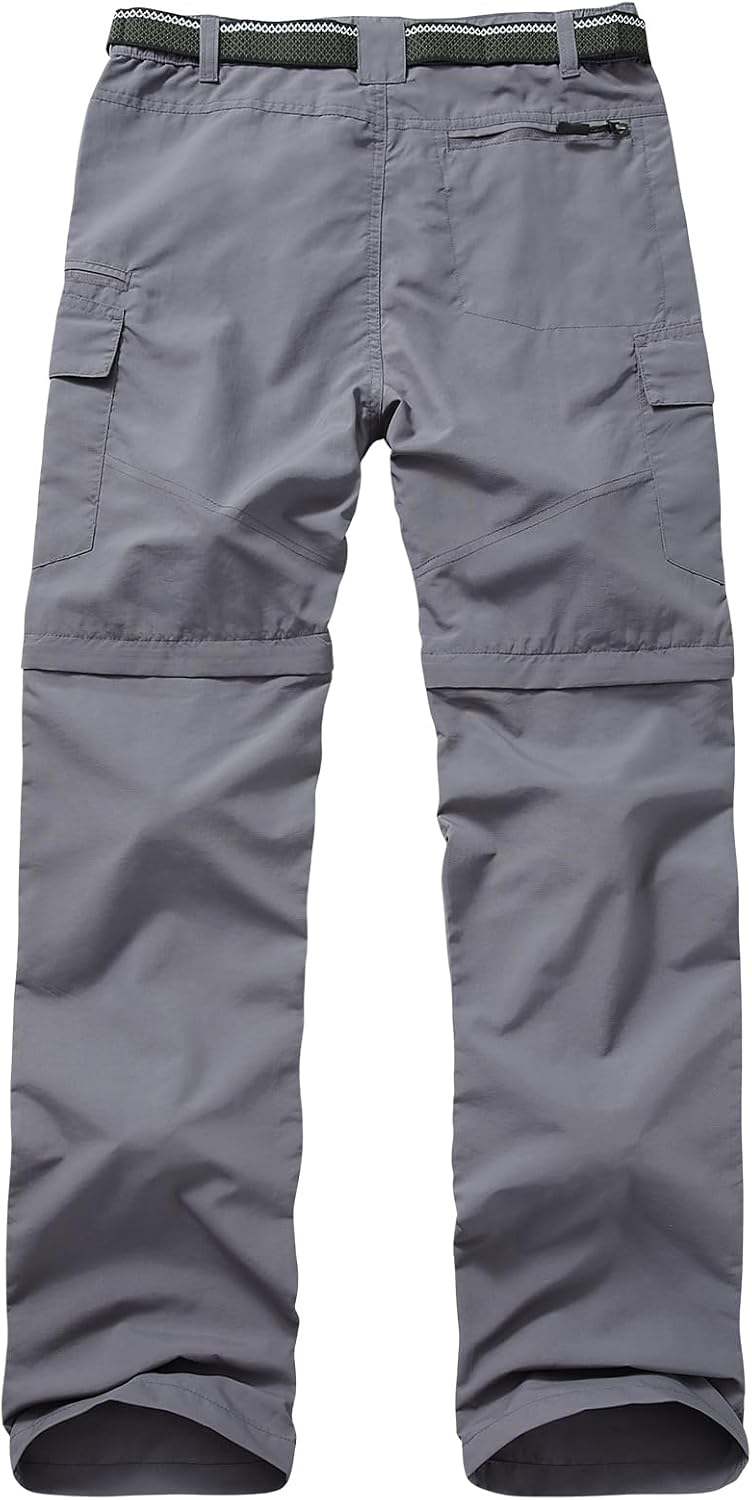 mixtiq Mens Hiking Convertible Pants Water-Resistant Quick Dry Pants