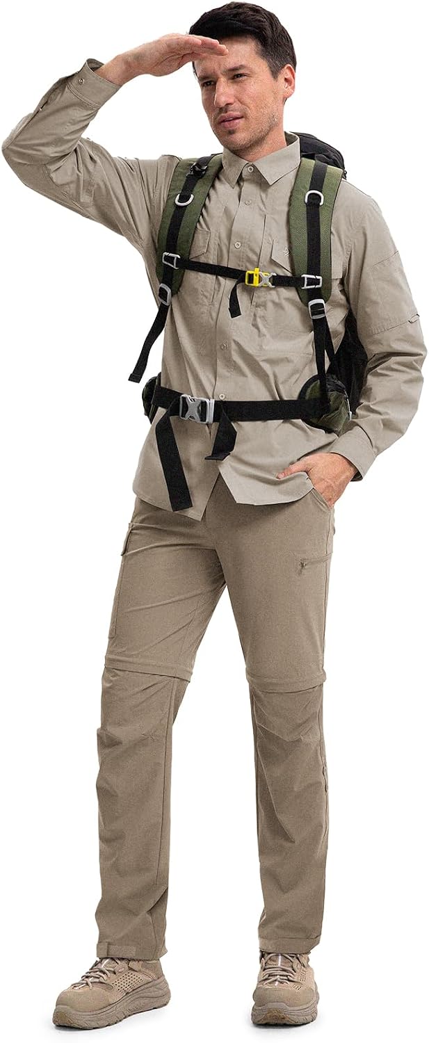 Moosehill Men's Hiking Pants: Convertible Quick-Dry
