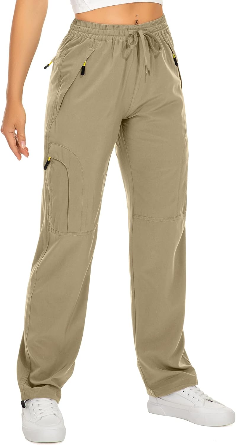 Toomett Women‘s Hiking Cargo Pants UPF 50 Quick Dry with Zipper Pockets