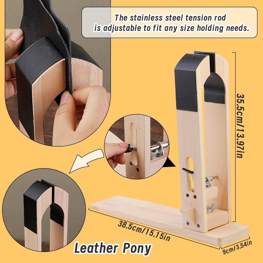 Lunarm Stitching Pony Leather Stitching Pony Table Desktop Working Clamp