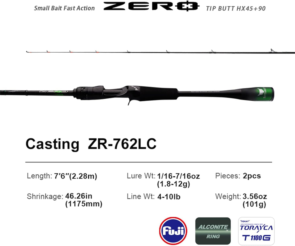 PURELURE Zero Ultralight Fishing Rod Solid Tip Spinning Casting Rod 2pc/5pc