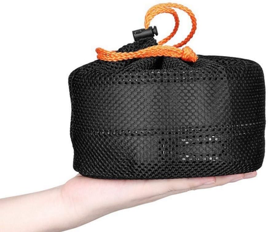 JZK Camp Cookware 2-3 People Set, Pan Pot Teapot Lightweight Outdoor Portable Camping Cooker Set for Trekking Hiking BBQ Picnic Campfire