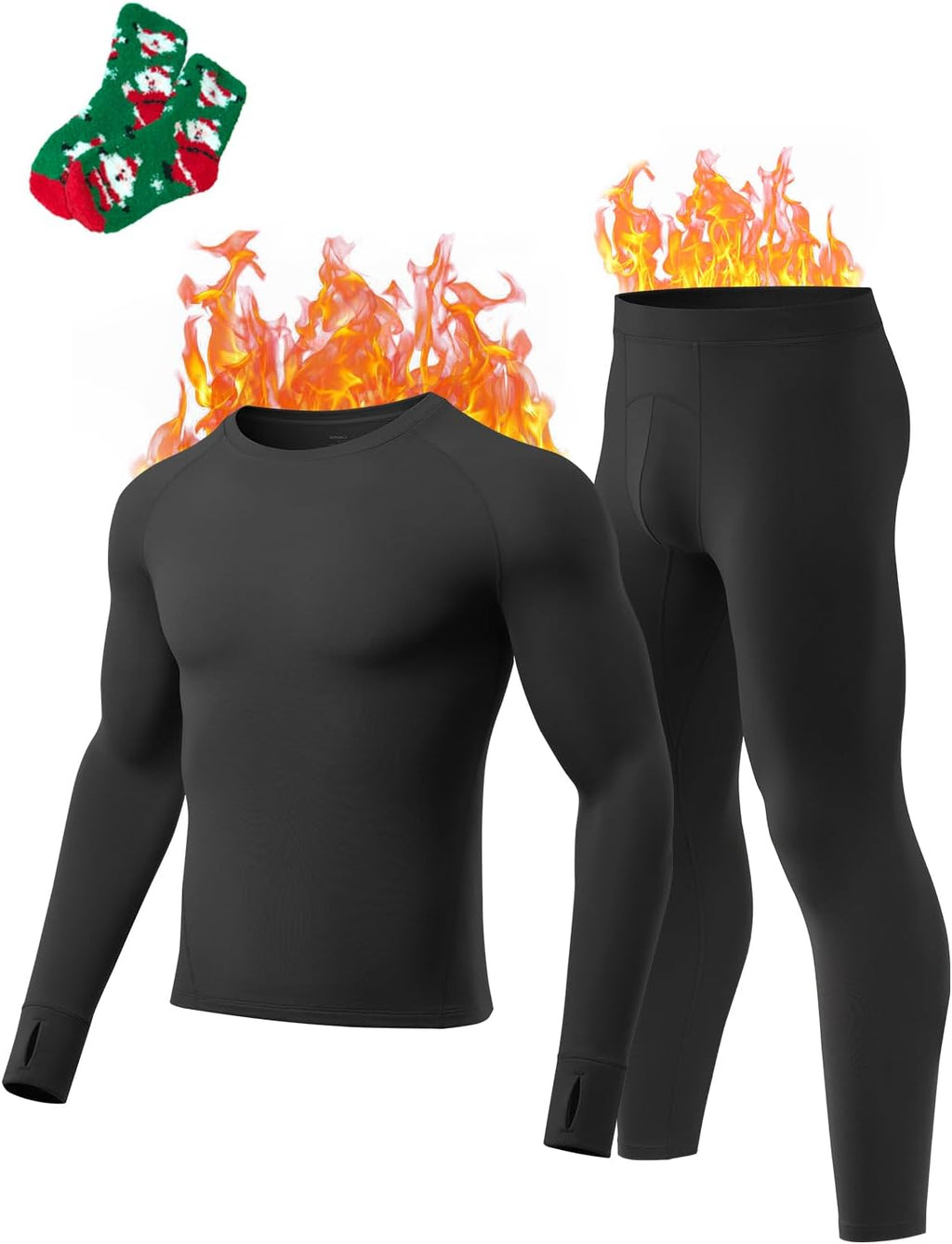 Thermal Underwear for Men - 2 Styles: 185g Lightweight Thin Base Layer & 220g Midweight Micro-Fleece Lined Long Johns