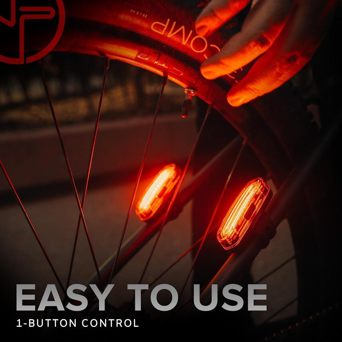 Super Bright Rear Bike Light - Red & White Back LED - USB-C Rechargeable 14hr Max - Best Safety Flashing Lights - Visible for Night Riding, Adults, Kids, Road, Mountain, Dirt, e Bicycle, reflectors