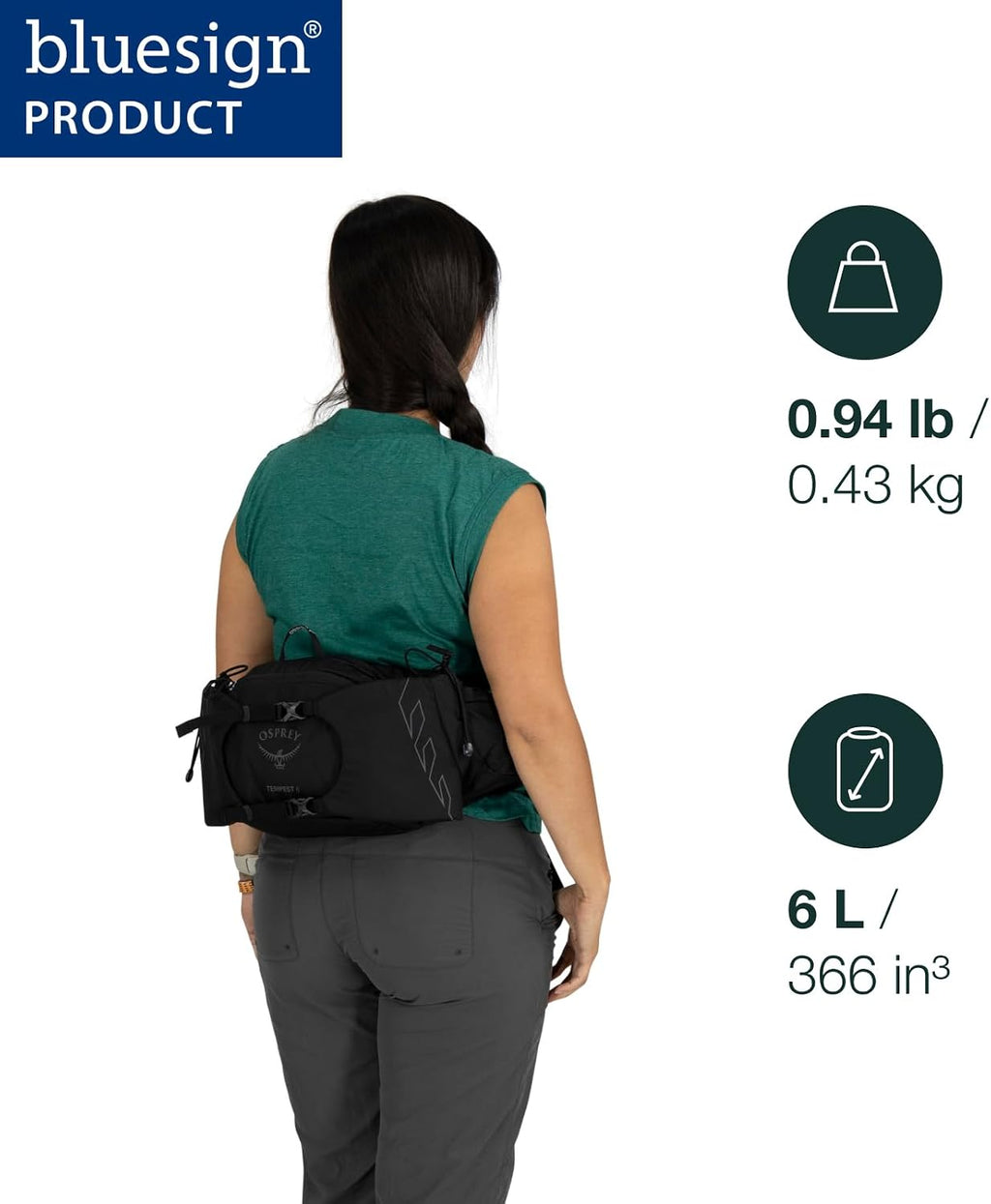 Osprey Tempest 6L Women's Lumbar Hiking Waist Pack - Fanny Pack with Water Bottle Holders