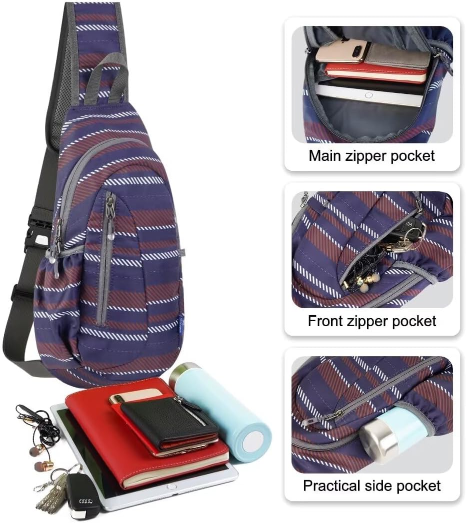 TITECOUGO Small Sling Bag, Lightweight Crossbody Backpack for Men Women, Shoulder Bag for Sports and Outdoor