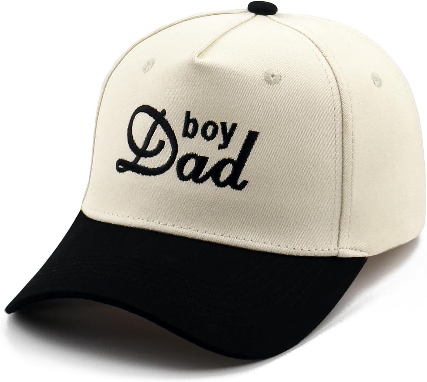 Embroidered Boy Girl Dad Mom Two-Tone Baseball Cap, Classic Dad Hat for Men Women His Her, Family Theme Gift Ideas