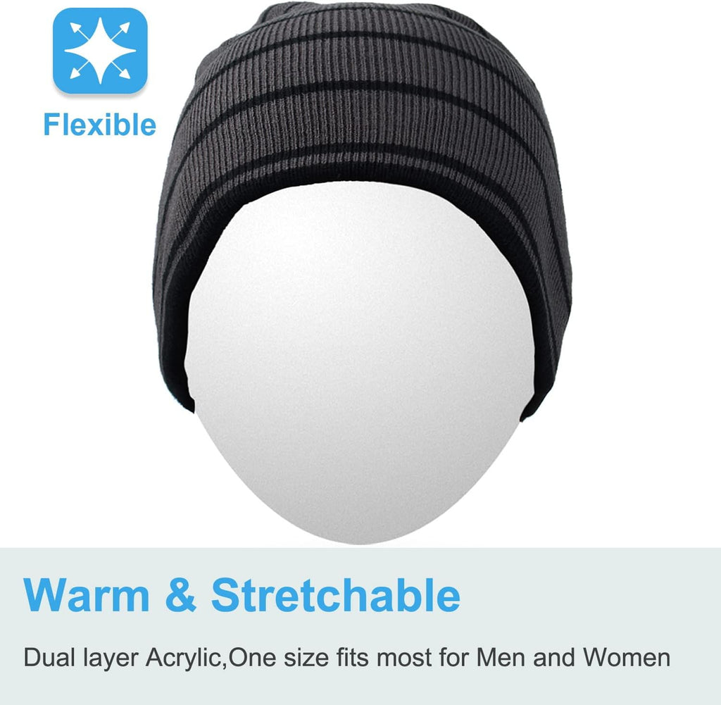 Rotibox Bluetooth Beanie Hat with Headphones for Outdoor Sports Xmas Gifts