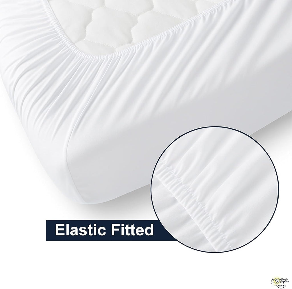 Cottington Lane 4 Piece Cot Sheets Set 32 x 75, Premium Egyptian Cotton Sheets, Perfect for Narrow Twin, Camp Bunk, Army Cots, Trifold Mattress, Camping Cot, Guest Bed Replacement, White