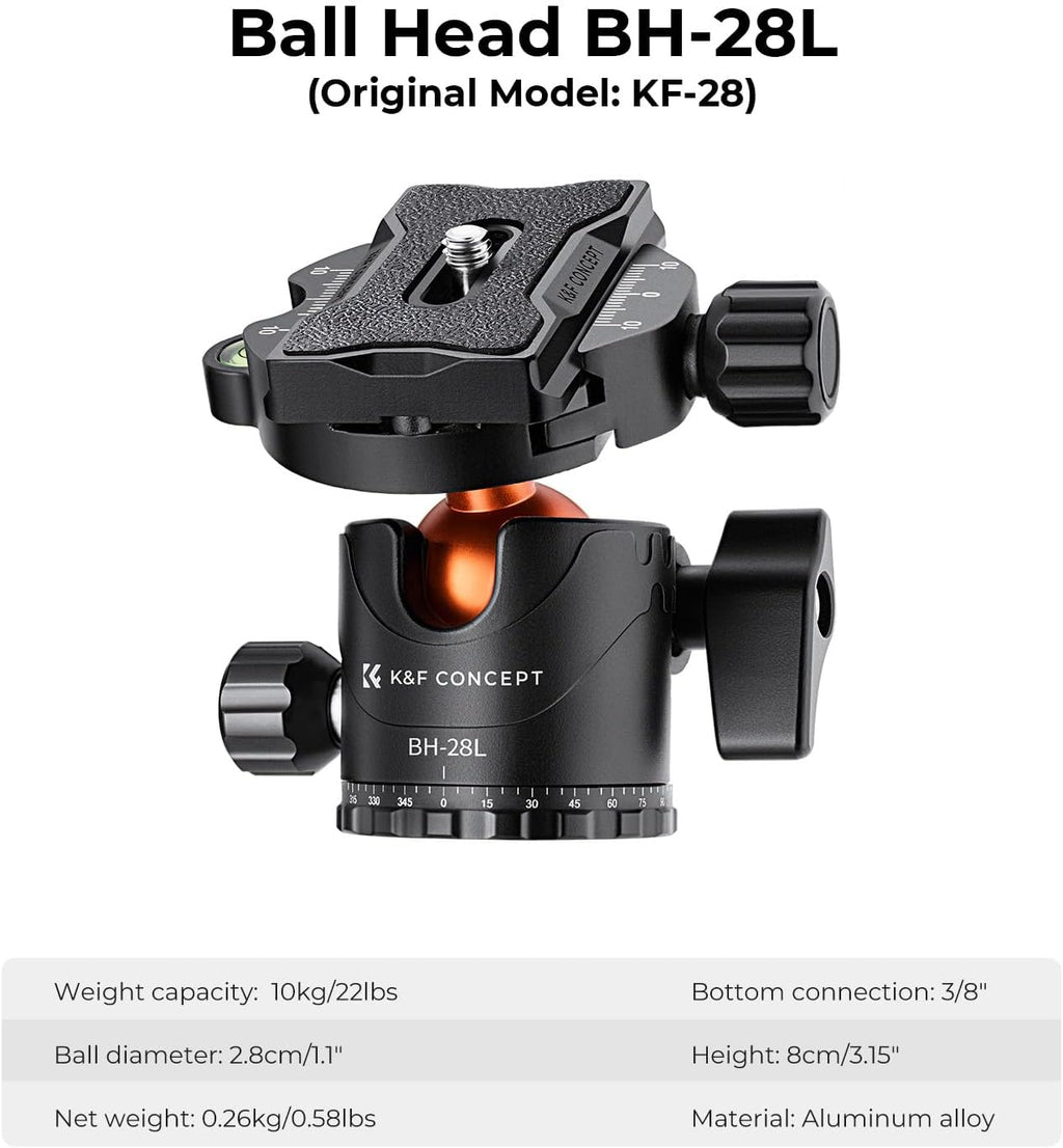 K&F CONCEPT 90''/230cm Ultra High Horizontal Overhead Camera Tripod