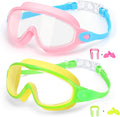 2 Pack Kids Swimming Goggles Anti-fog Swim Goggles Toddler Girls Boys 3-15