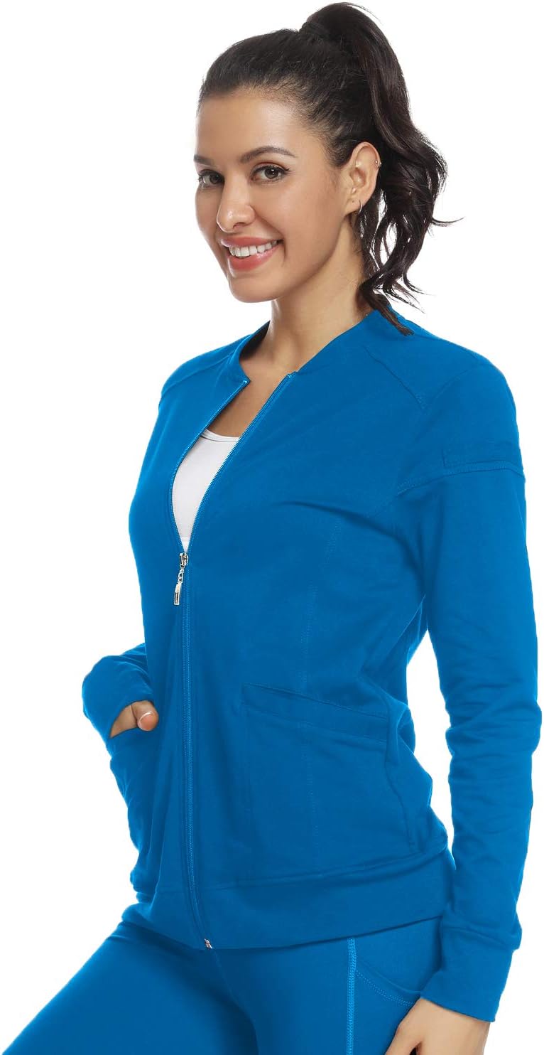 JEYONG Women's Zip Front Warm-Up Jacket