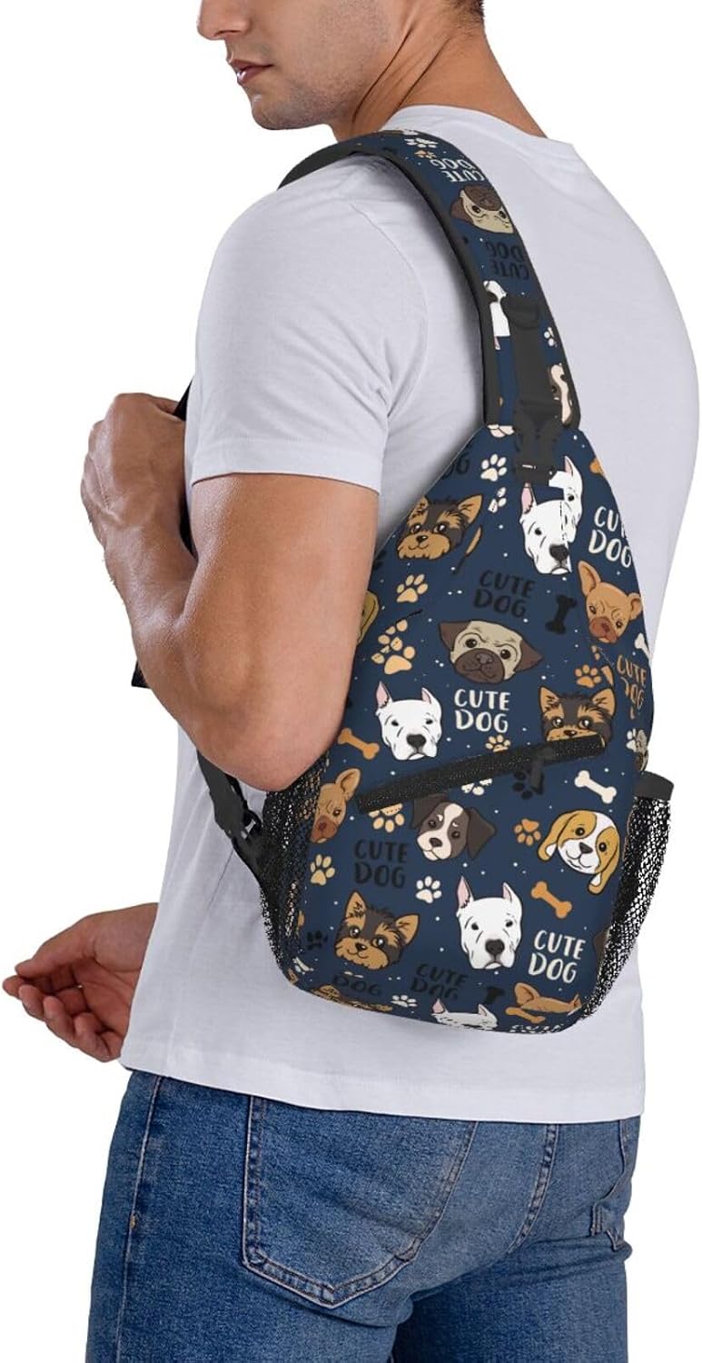 Butterflies Sling Bag Crossbody Sling Backpack for Women Men Travel Hiking Daypack Chest Shoulder Bag