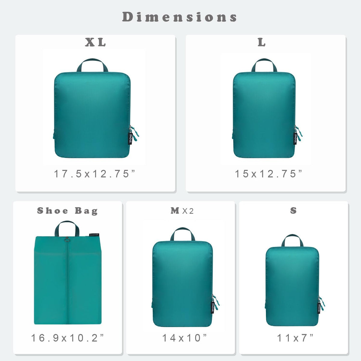 BAGAIL 6 Set Ultralight Compression Packing Cubes Packing Organizer for Travel Accessories Luggage Suitcase Backpack
