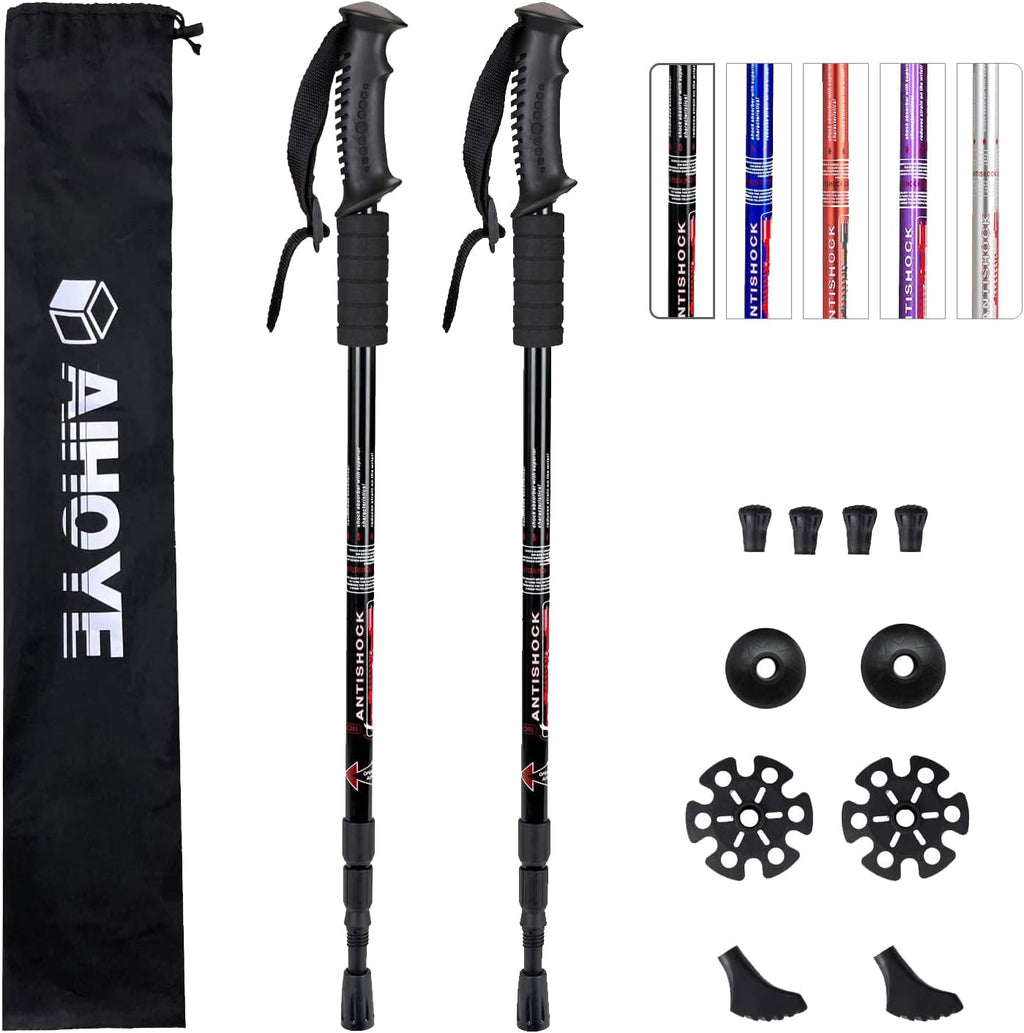 Aihoye Hiking Trekking Poles, 2 Pack Walking Hiking Sticks for Men &Women