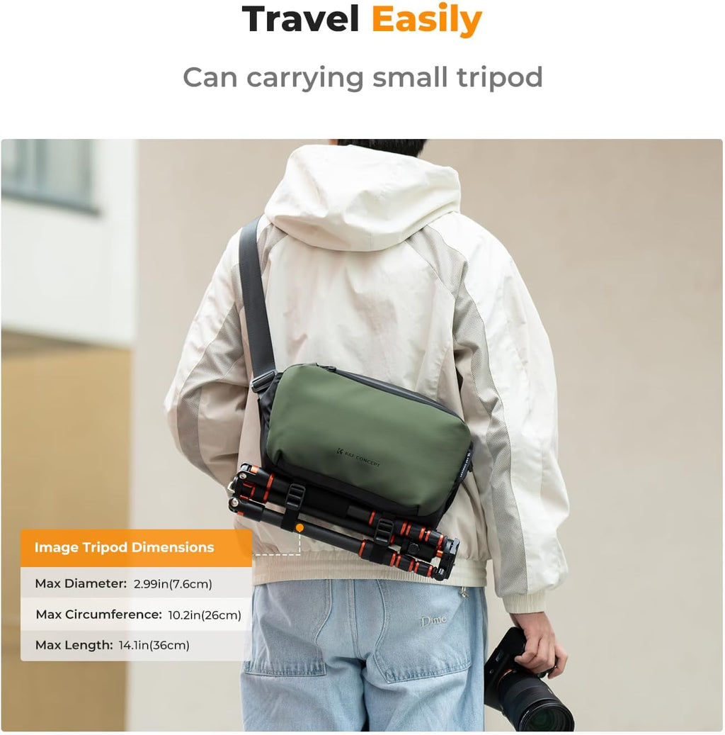 K&F CONCEPT 2 in 1 Camera Sling Bag, Everyday Shoulder Bag