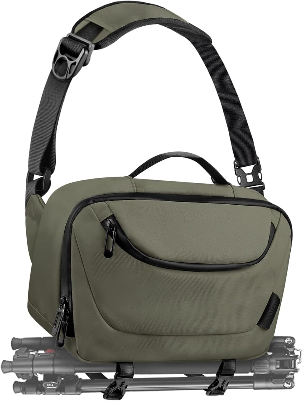 TAAOKA Camera Sling Bag,Waterproof Camera Case with Tripod Holder,Lightweight DSLR/SLR/Mirrorless Camera Bags Crossbody for photographers-Beige