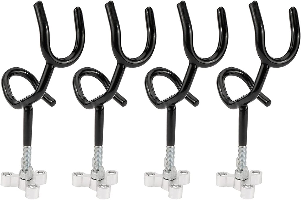 4PCS Sure Grip Steel 20 Degree Angle Rod Holder with Mounting Base Fishing Rod Holder for Boat, Ship, Yacht and More for Fishing Lovers