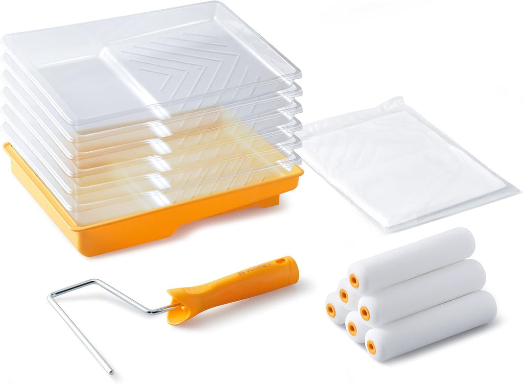 voomey 15 Pcs 6 Inch Paint Roller Kit with Small Paint Roller