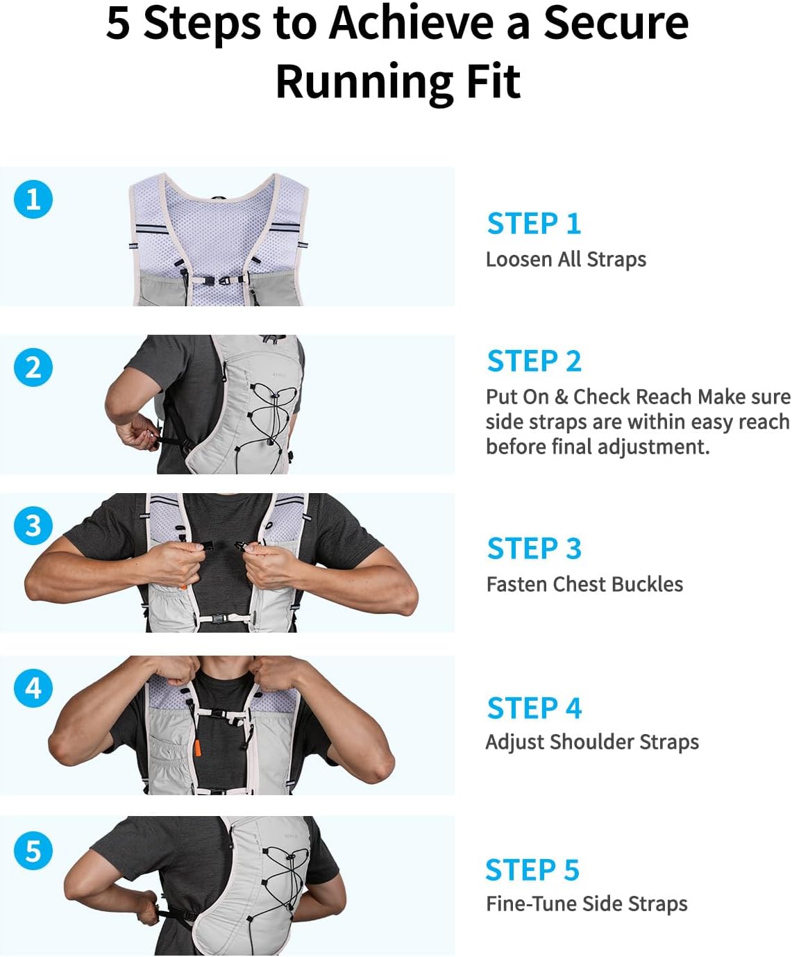 ECOHUB Lightweight Hydration Vest Water Backpack with 2L Water Bladder