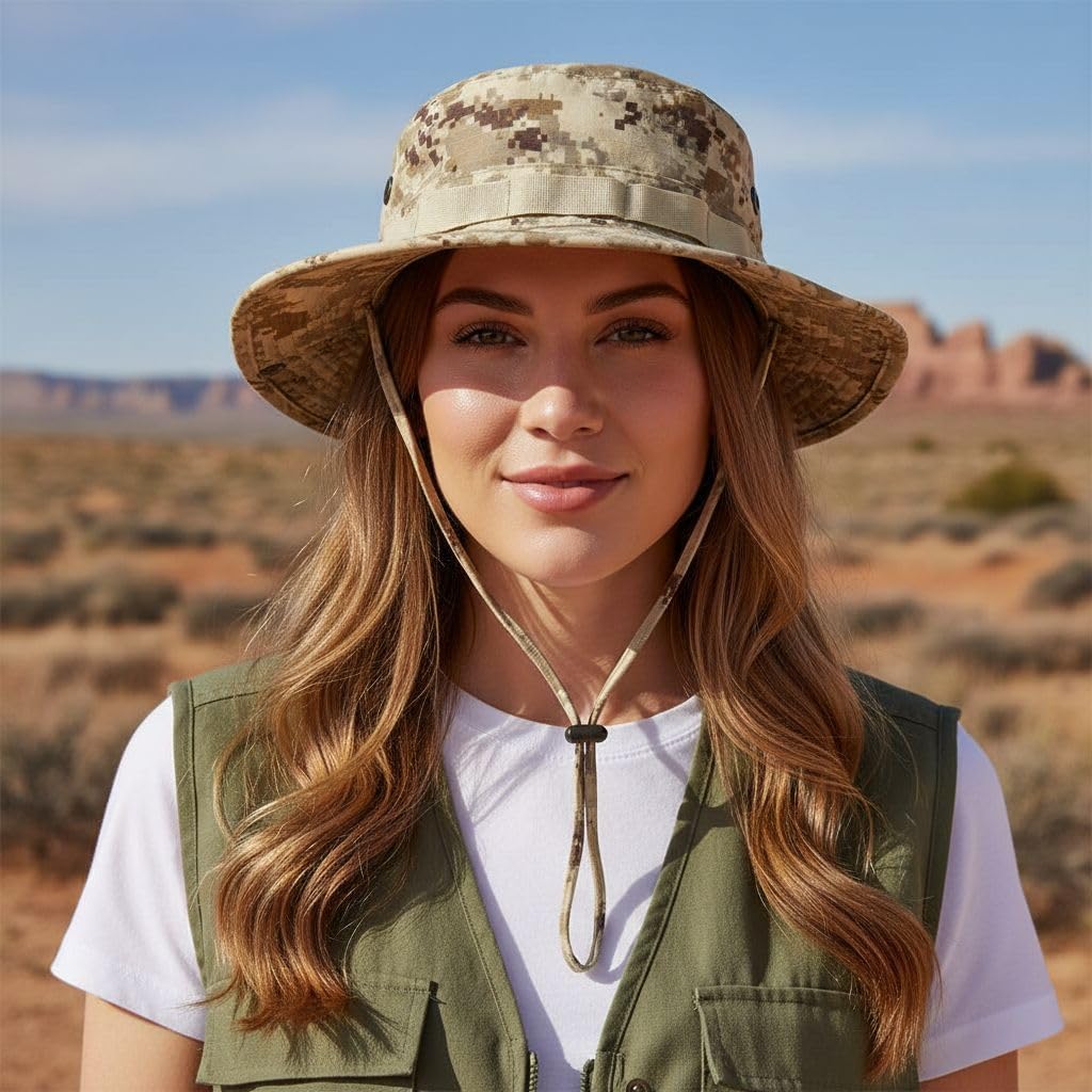 Sun Hats for Men Women Bucket Hat UPF 50+ Boonie Hat Foldable UV Protection Hiking Beach Fishing Summer Safari