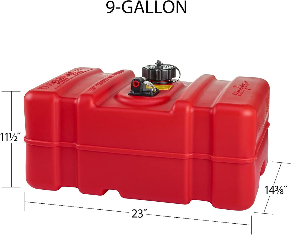 Scepter 9 Gallon Portable Marine Gas Can, Boat Fuel Tank with Handles