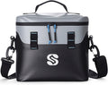 Small Soft Cooler Bag, 9 Can Insulated Lunch Box, Ultrasonic Welded Leak-Proof Cooler, IPX6 Waterproof Portable Lunch Bag for Work, Beach, Camping & Travel, Black