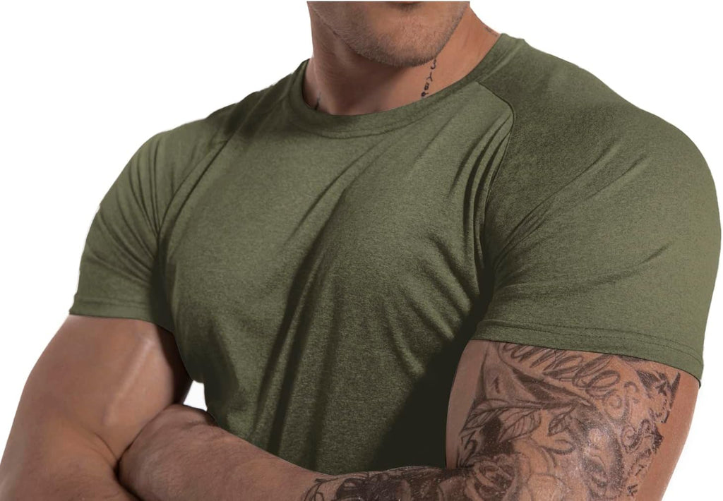 Men's 3pack Dry Fit Workout Gym T Shirts Short Sleeve Moisture Wicking Tops